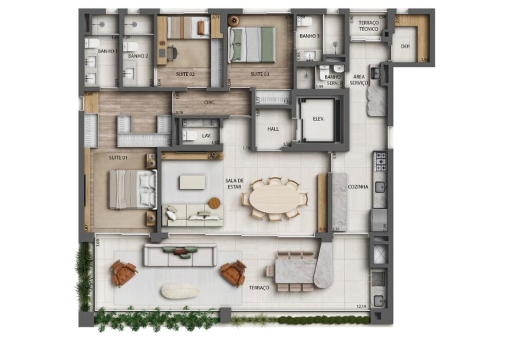 Cobertura à venda com 3 quartos, 354m² - Foto 2