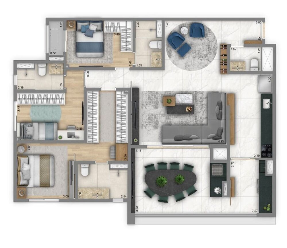 Apartamento, 3 quartos, 125 m² - Foto 20