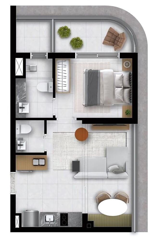 Apartamento, 1 quarto, 40 m² - Foto 5