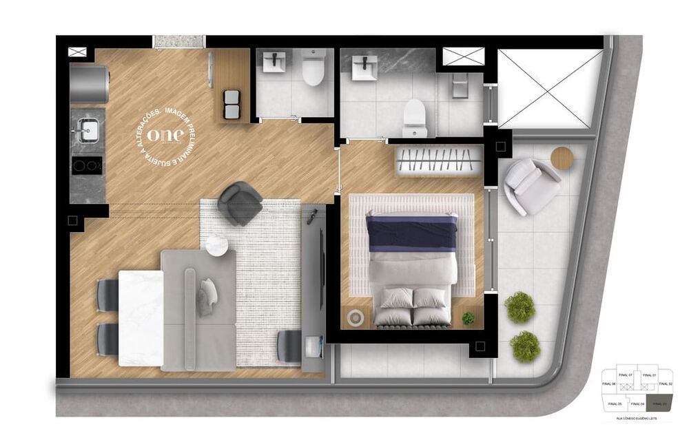 Apartamento, 1 quarto, 40 m² - Foto 1