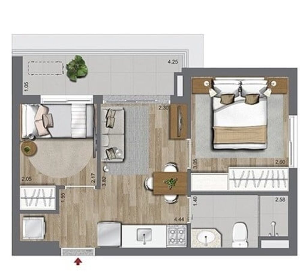 Apartamento, 1 quarto, 28 m² - Foto 26