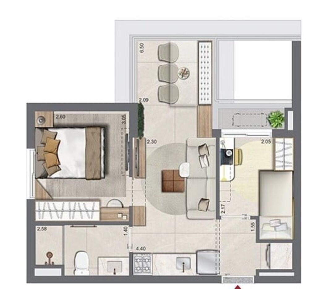 Apartamento, 1 quarto, 28 m² - Foto 27
