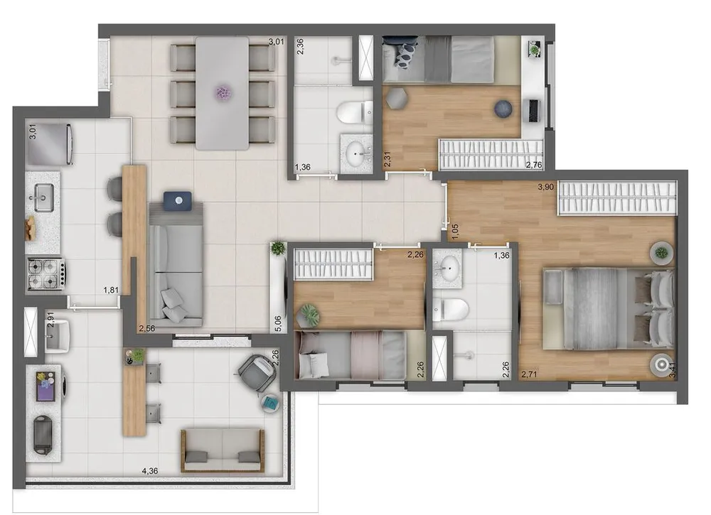 Apartamento, 2 quartos, 58 m² - Foto 20