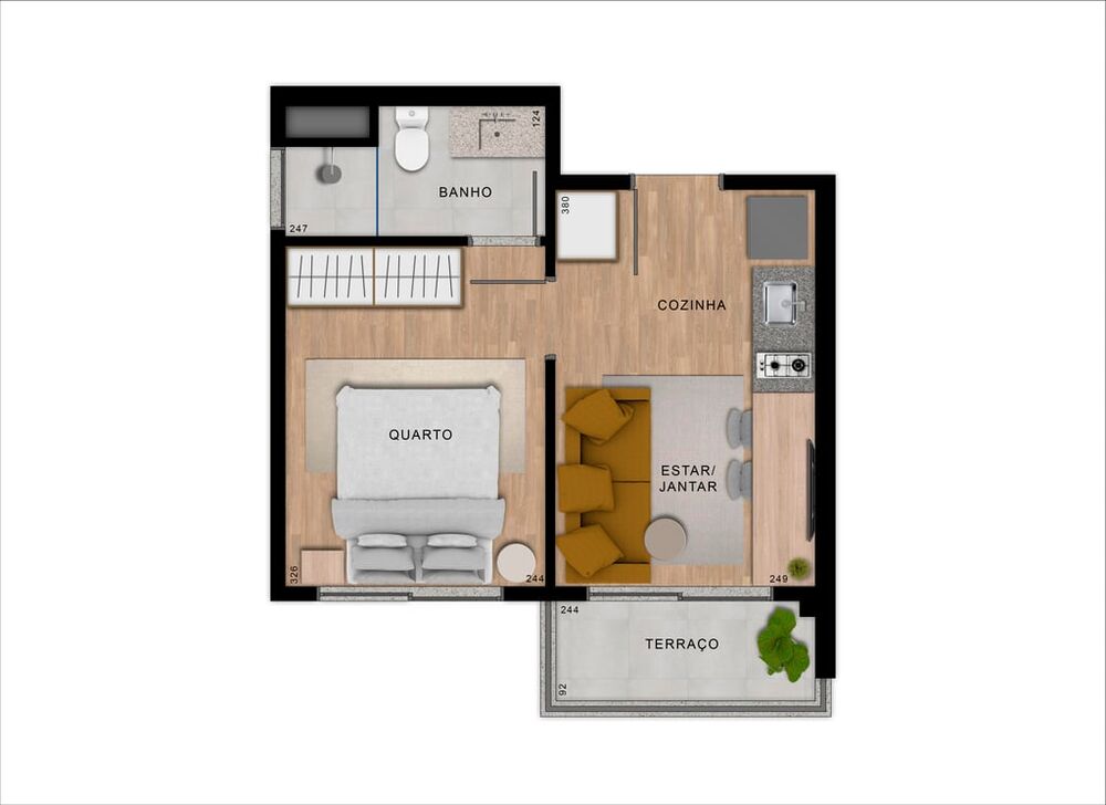 Apartamento, 2 quartos, 37 m² - Foto 6