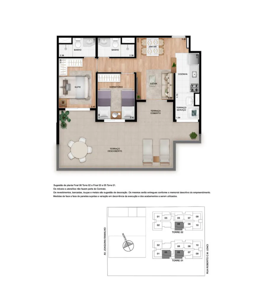 Apartamento, 3 quartos, 59 m² - Foto 7