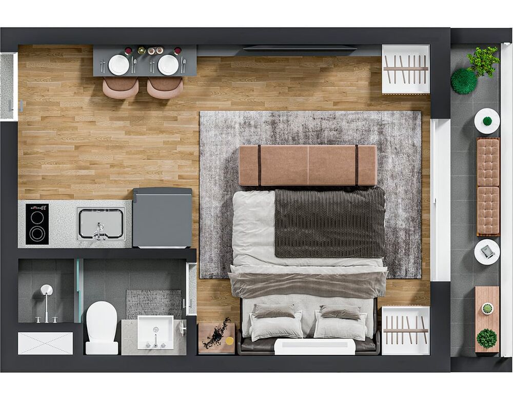 Apartamento, 1 quarto, 25 m² - Foto 7