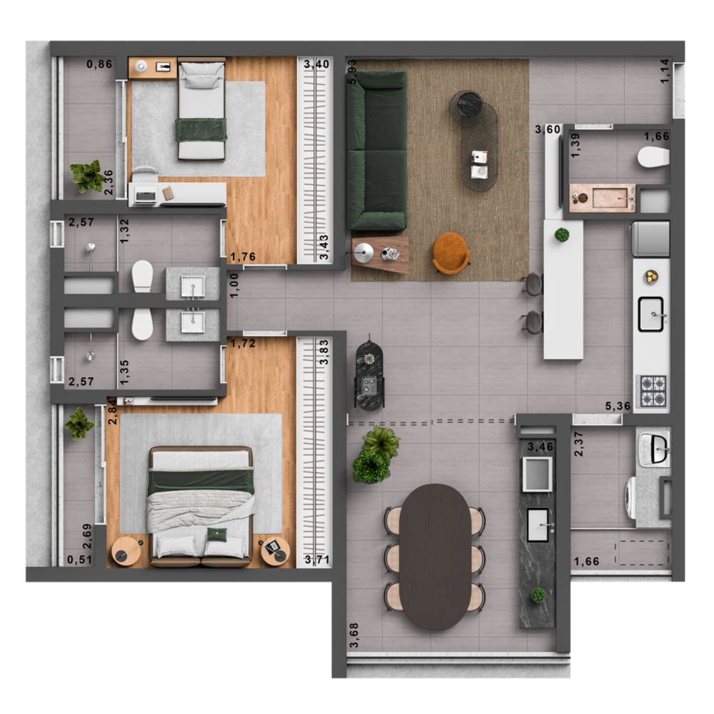 Apartamento à venda com 2 quartos, 82m² - Foto 11