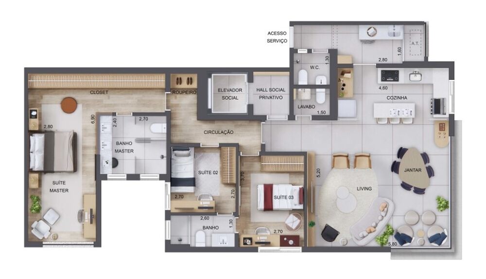 Apartamento, 3 quartos, 126 m² - Foto 13
