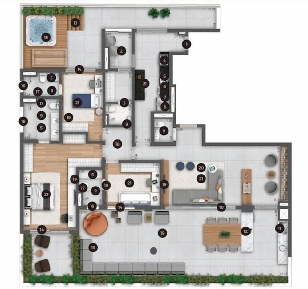 Apartamento, 4 quartos, 194 m² - Foto 11