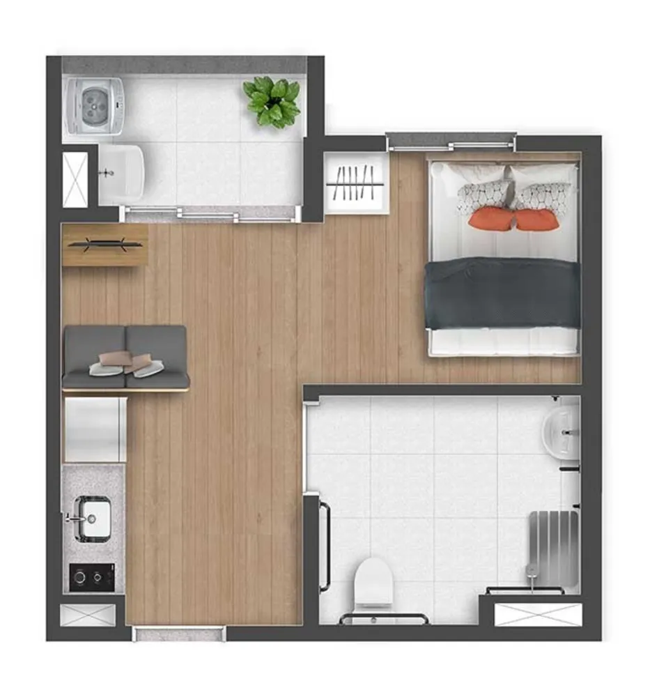 Apartamento, 1 quarto, 25 m² - Foto 3