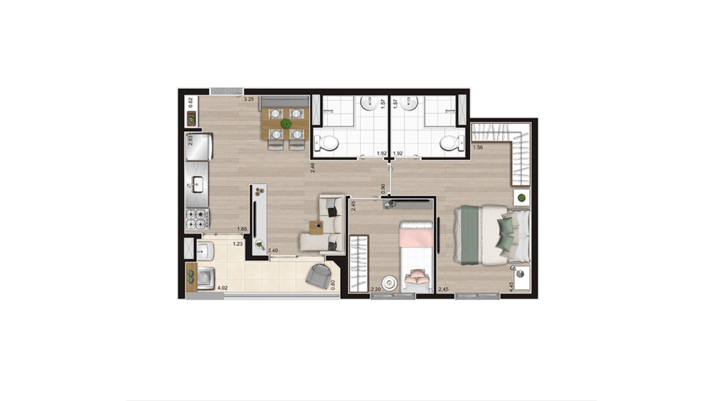 Apartamento, 2 quartos, 50 m² - Foto 8