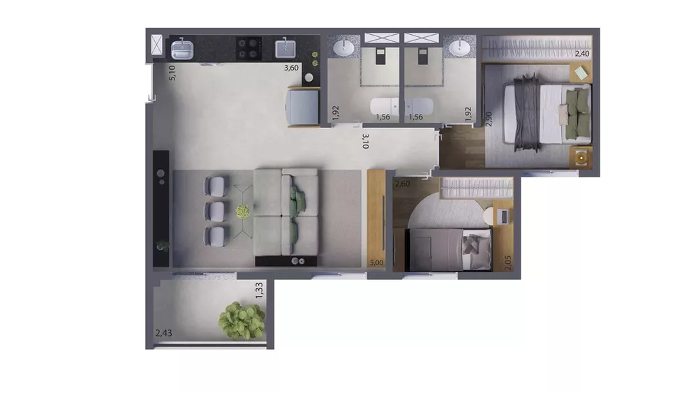 Apartamento, 2 quartos, 32 m² - Foto 5