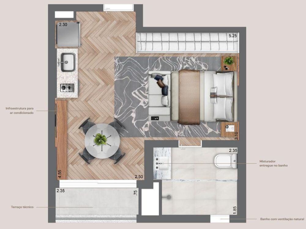 Apartamento, 1 quarto, 49 m² - Foto 7