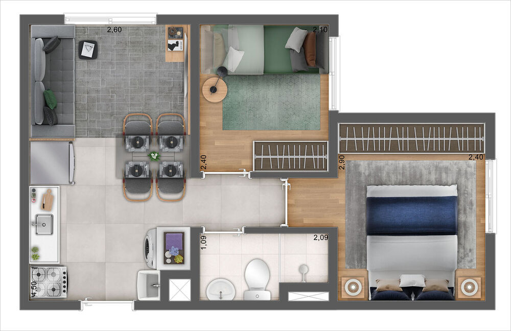 Apartamento, 2 quartos, 32 m² - Foto 8