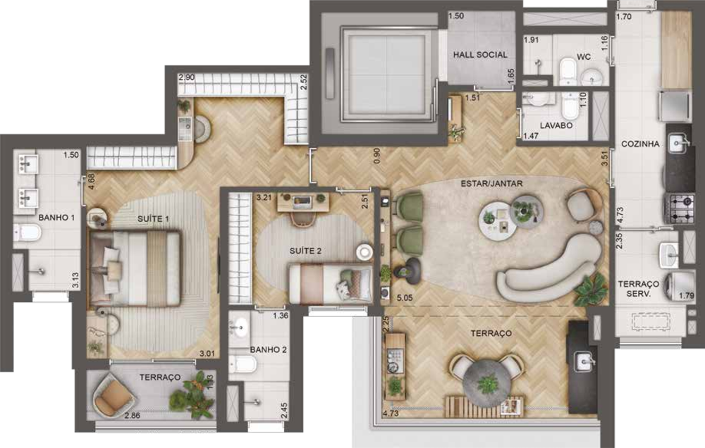 Apartamento, 3 quartos, 164 m² - Foto 40