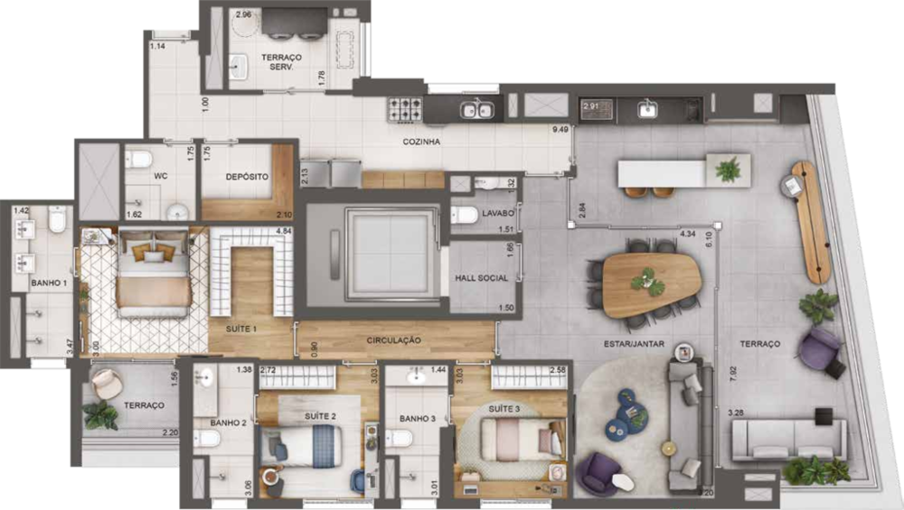 Apartamento, 3 quartos, 164 m² - Foto 41
