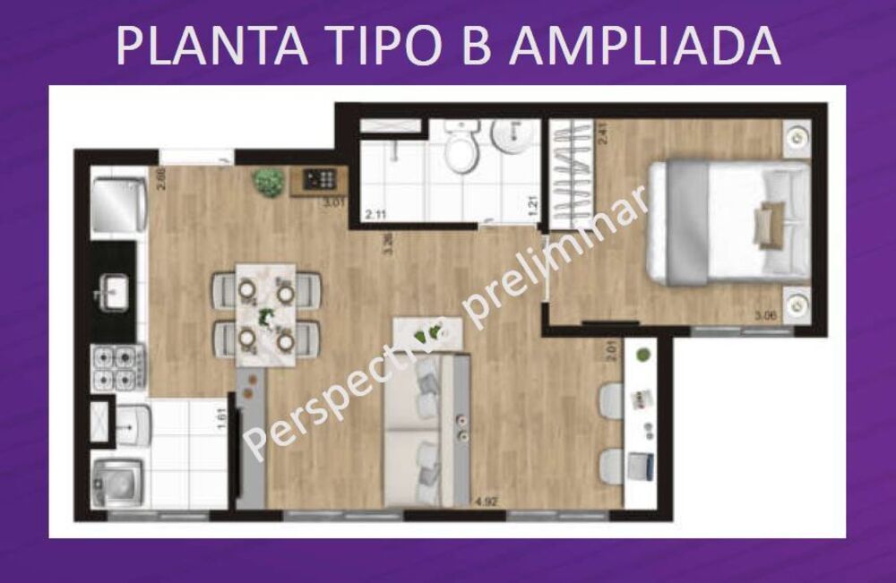 Apartamento, 2 quartos, 40 m² - Foto 4