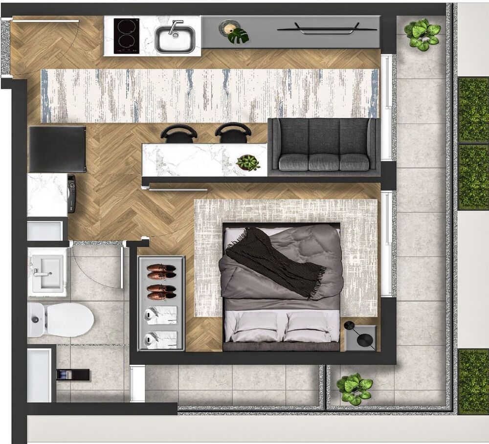 Apartamento, 1 quarto, 33 m² - Foto 8
