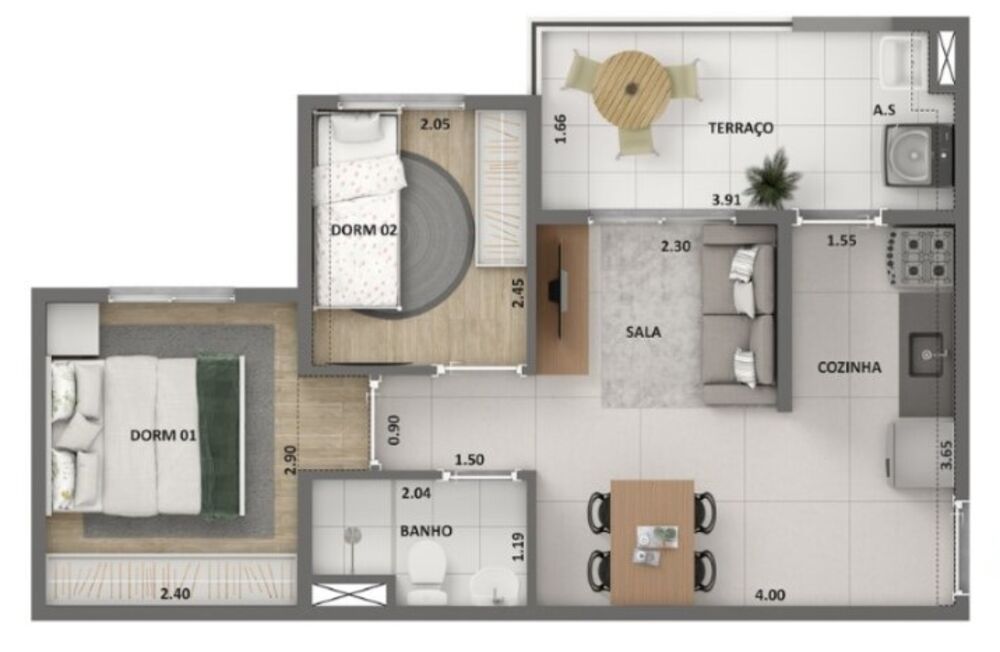 Apartamento, 2 quartos, 49 m² - Foto 4
