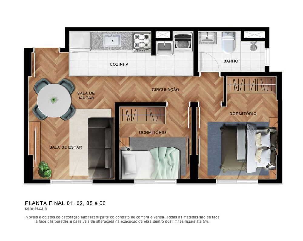 Apartamento à venda com 2 quartos, 52m² - Foto 7