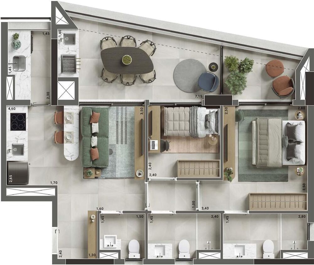 Apartamento, 2 quartos, 88 m² - Foto 7