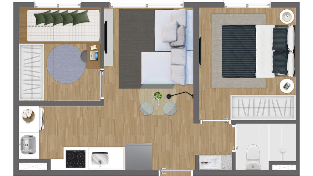 Apartamento, 2 quartos, 32 m² - Foto 1
