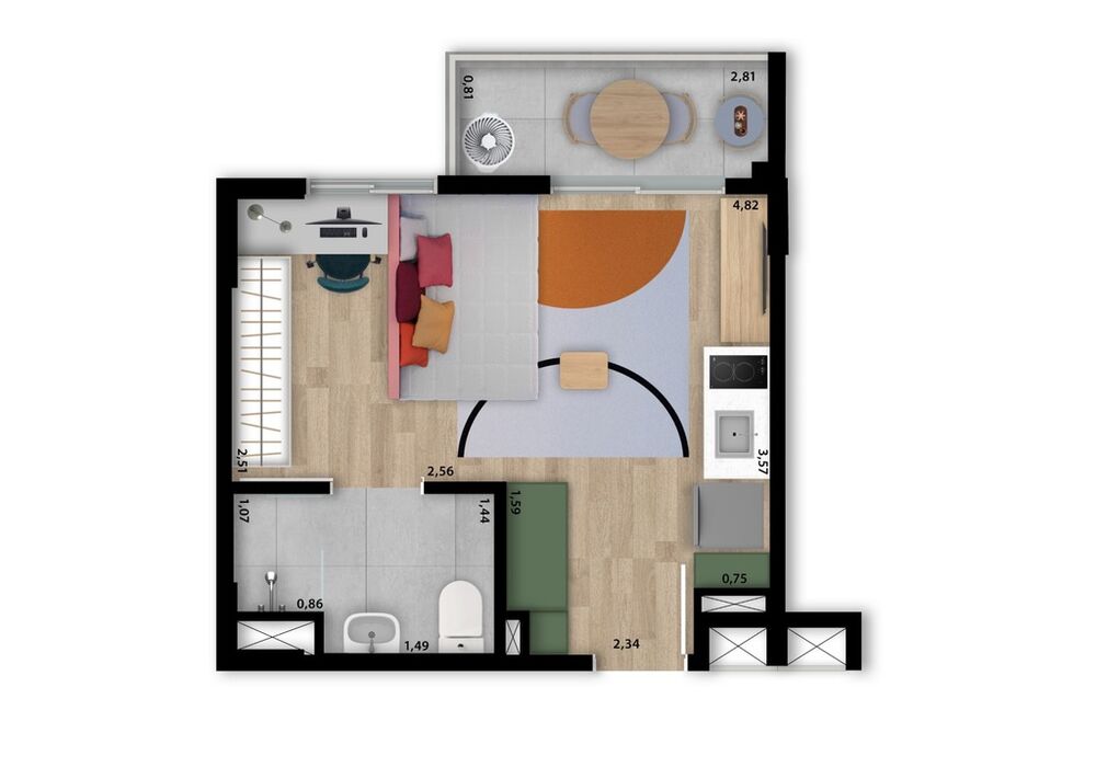 Apartamento, 1 quarto, 24 m² - Foto 36