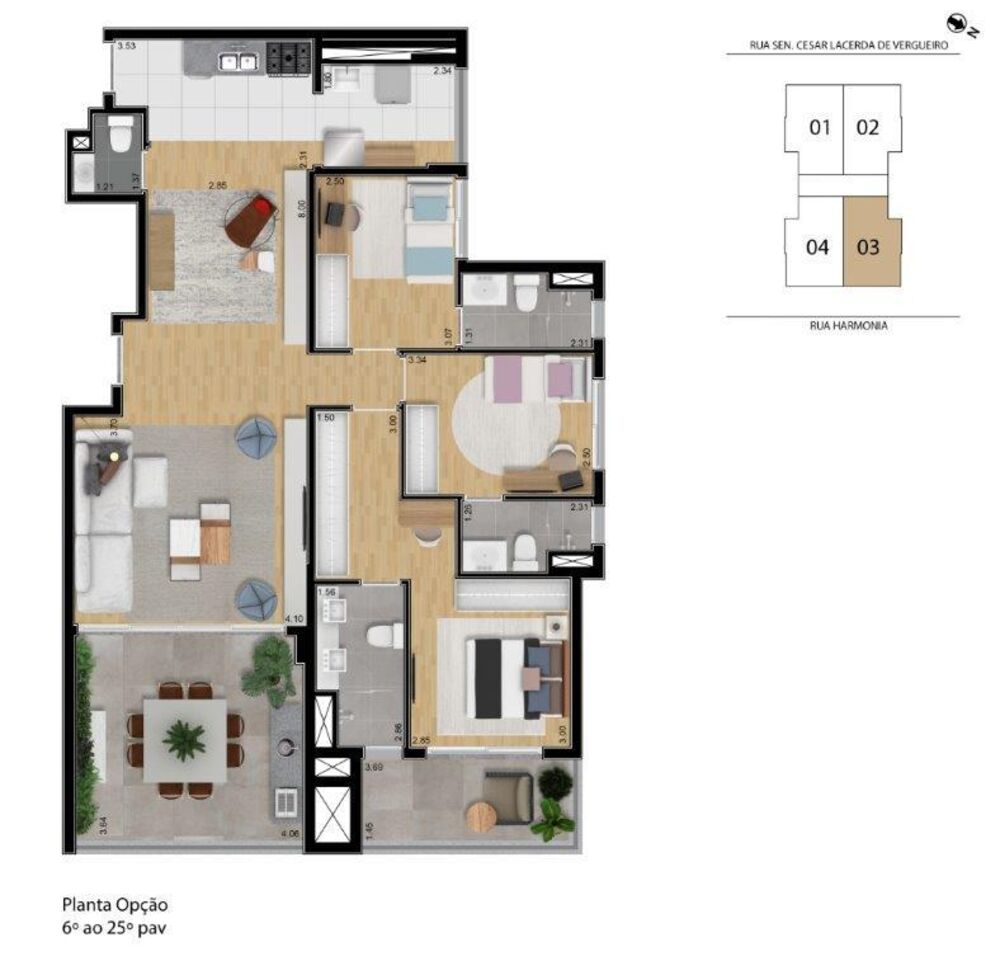 Apartamento, 1 quarto, 57 m² - Foto 7