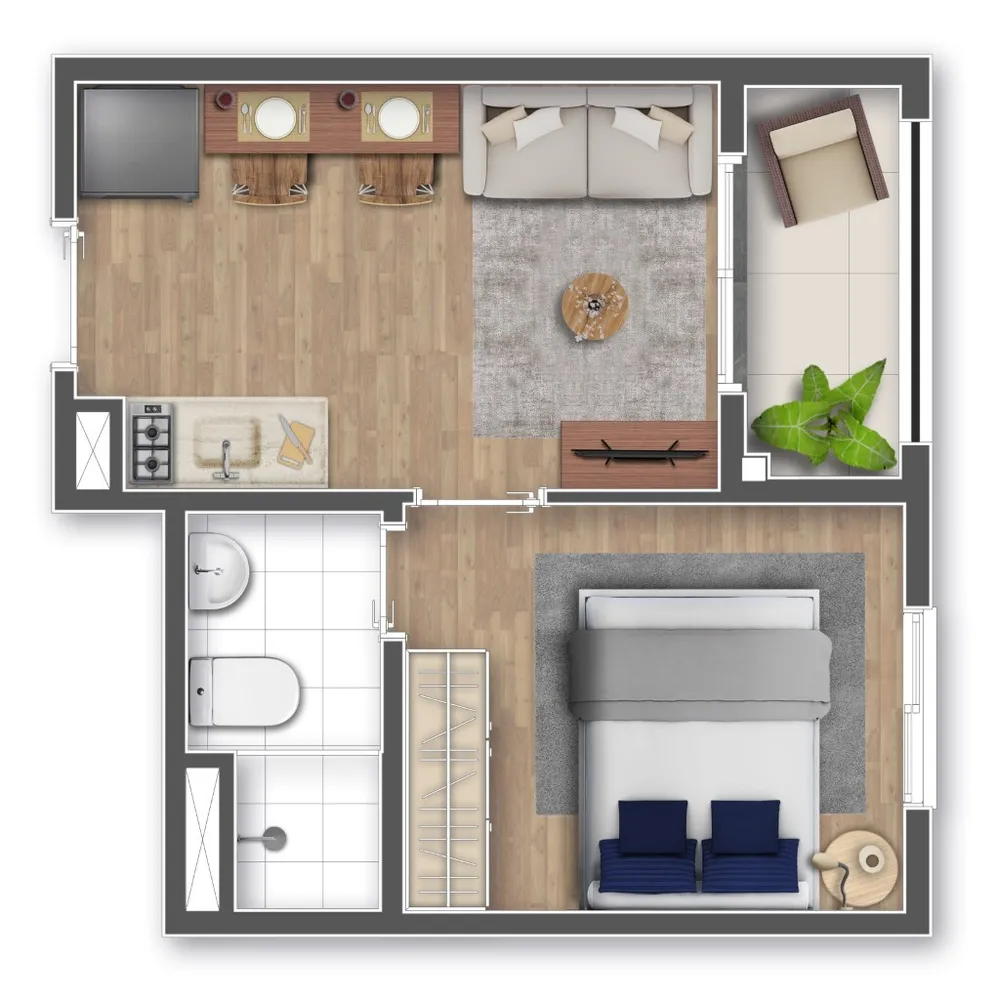 Apartamento, 1 quarto, 18 m² - Foto 4