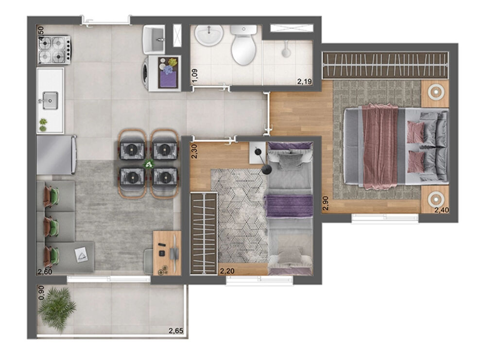 Apartamento, 1 quarto, 26 m² - Foto 4
