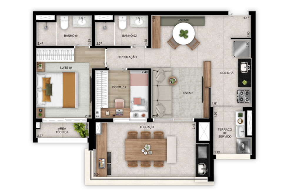 Apartamento, 3 quartos, 106 m² - Foto 10