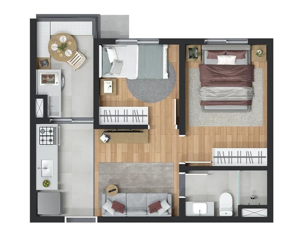 Apartamento, 2 quartos, 33 m² - Foto 3