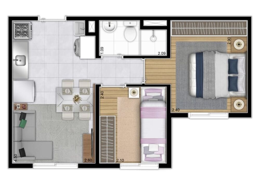Apartamento, 2 quartos, 32 m² - Foto 8
