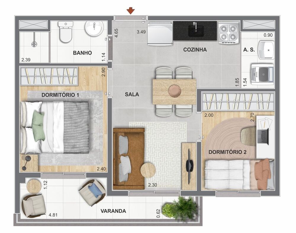 Apartamento, 1 quarto, 34 m² - Foto 10