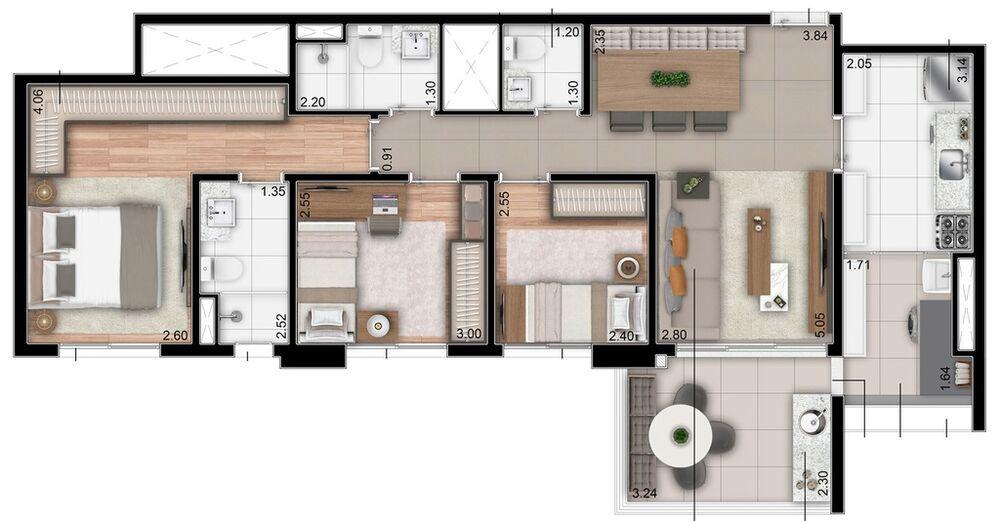 Apartamento, 4 quartos, 115 m² - Foto 4