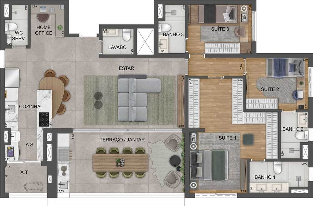 Apartamento, 3 quartos, 232 m² - Foto 44