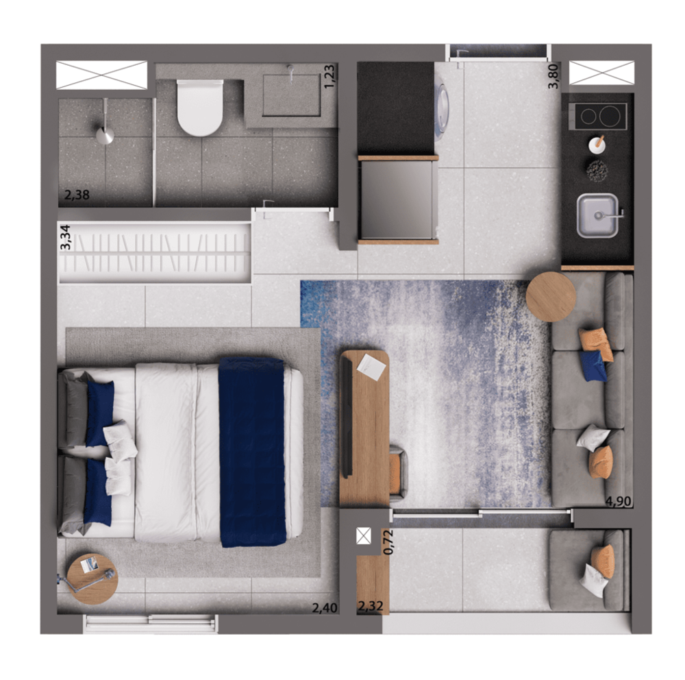 Apartamento, 2 quartos, 49 m² - Foto 6