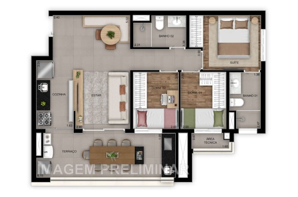 Apartamento, 2 quartos, 47 m² - Foto 5