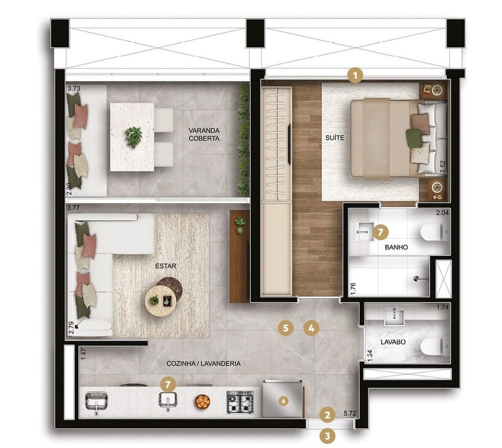 Apartamento, 1 quarto, 127 m² - Foto 16
