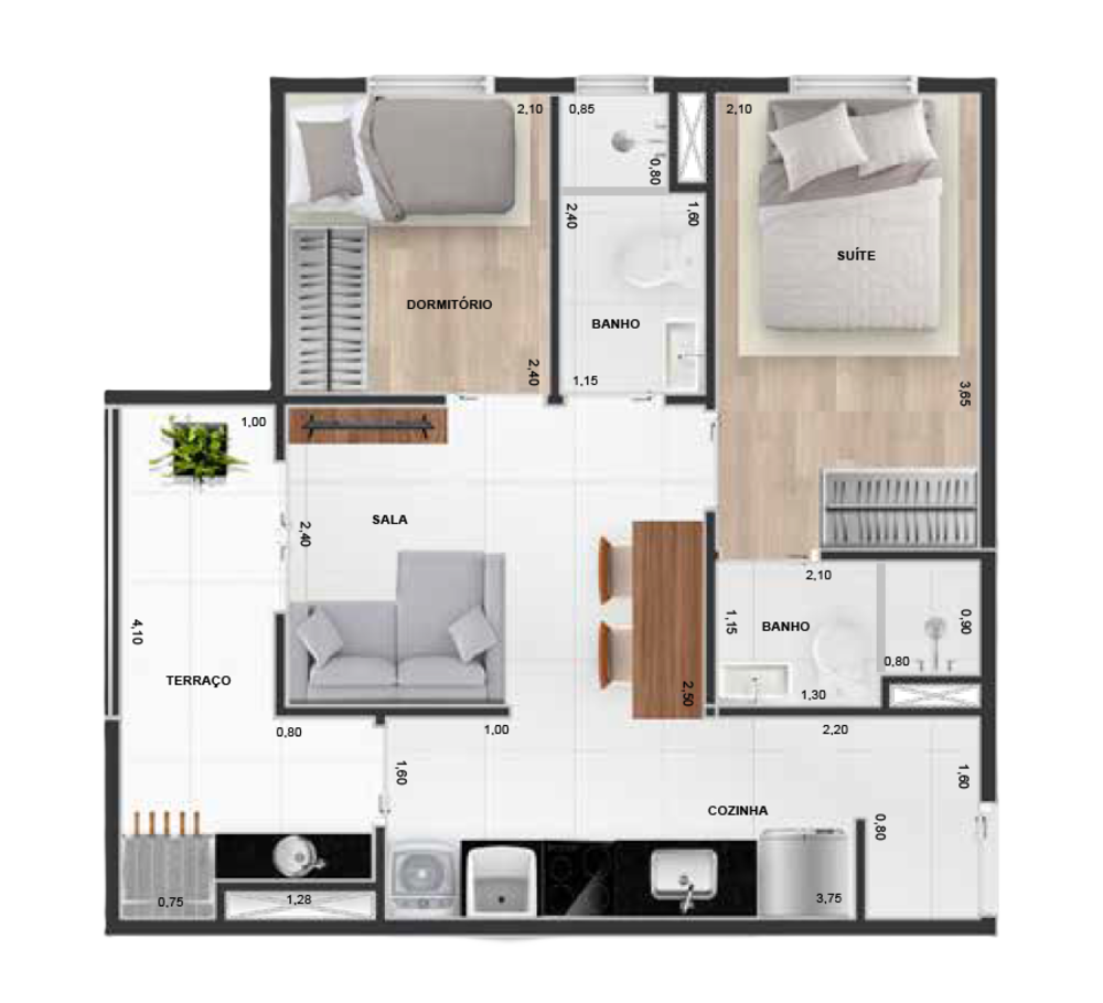 Apartamento, 2 quartos, 42 m² - Foto 17