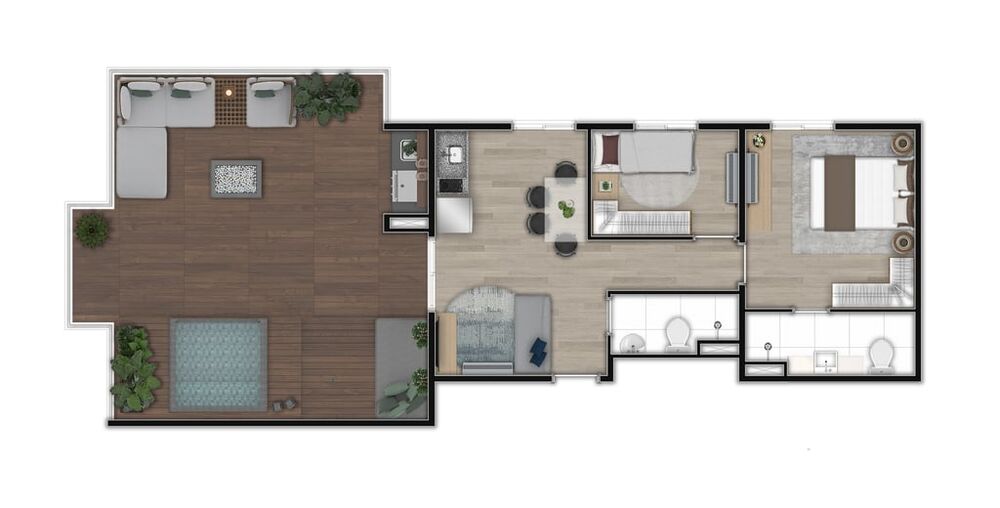 Apartamento, 2 quartos, 37 m² - Foto 3