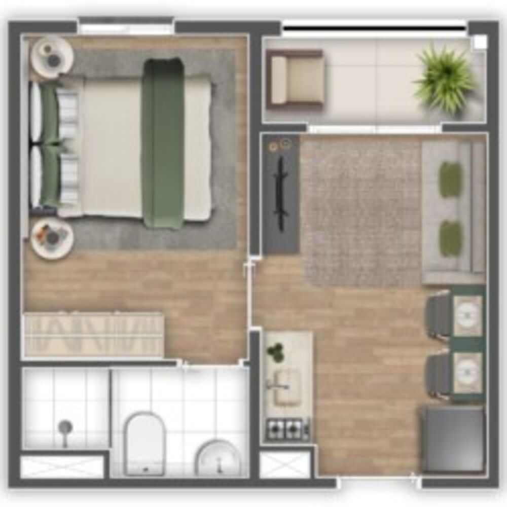 Apartamento, 1 quarto, 34 m² - Foto 4