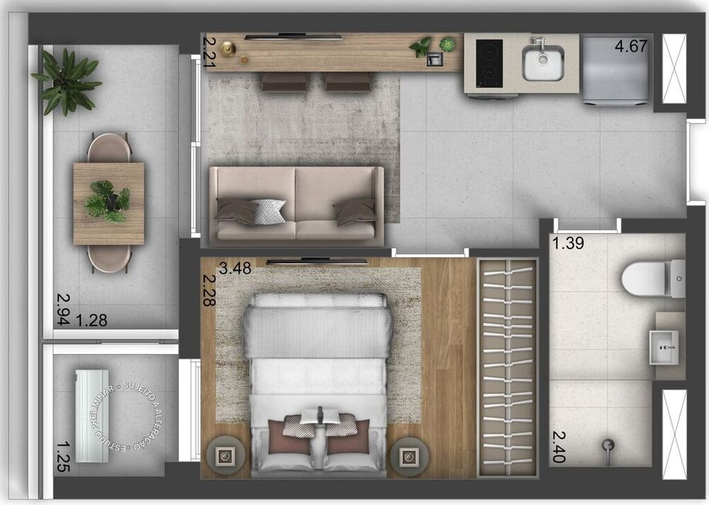Apartamento, 1 quarto, 29 m² - Foto 7