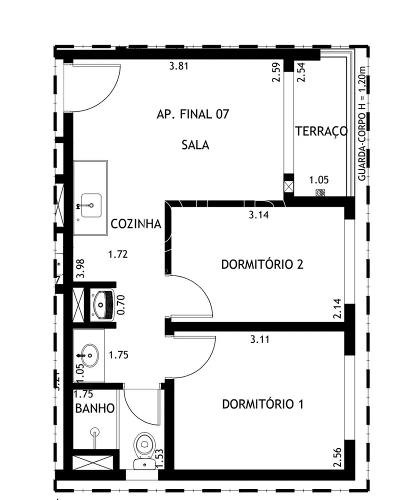 Apartamento, 2 quartos, 36 m² - Foto 12