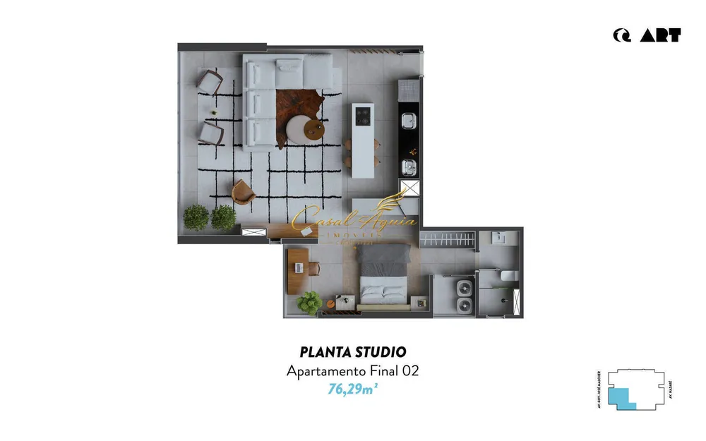 Apartamento, 1 quarto, 76 m² - Foto 12