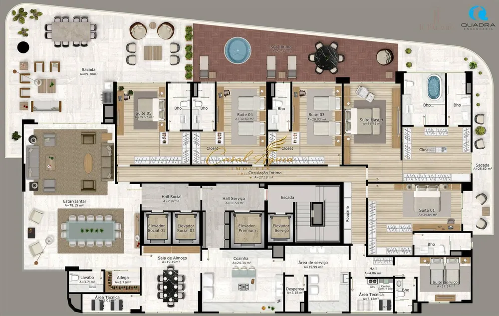 Apartamento, 5 quartos, 621 m² - Foto 14