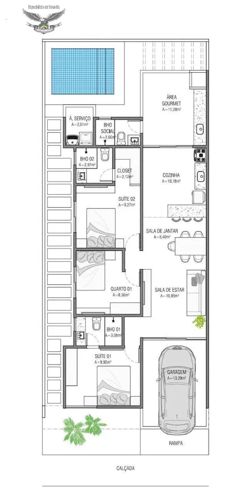 Casa de Condomínio à venda com 2 quartos, 100m² - Foto 4