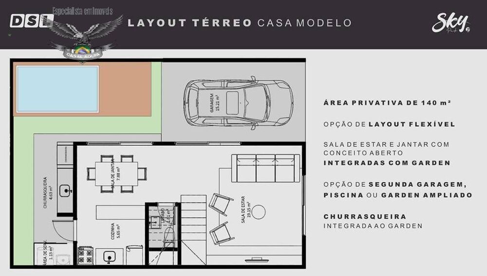 Casa de Condomínio à venda com 3 quartos, 140m² - Foto 2