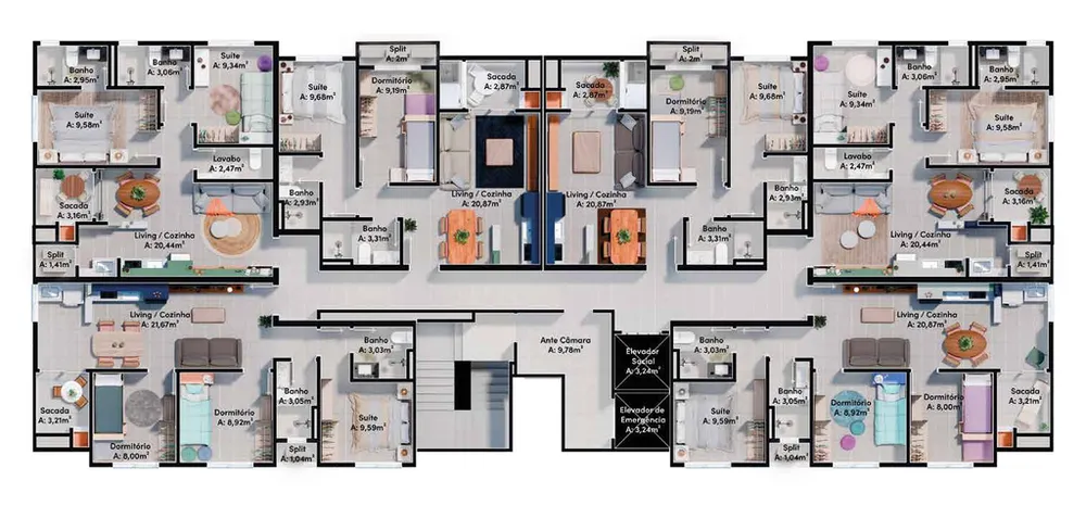 Apartamento, 2 quartos, 62 m² - Foto 3
