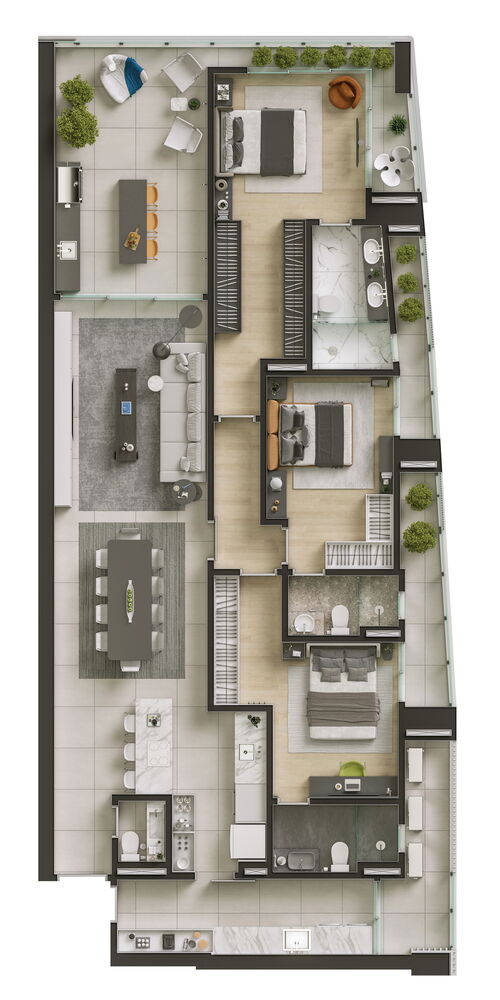 Apartamento, 3 quartos, 142 m² - Foto 2